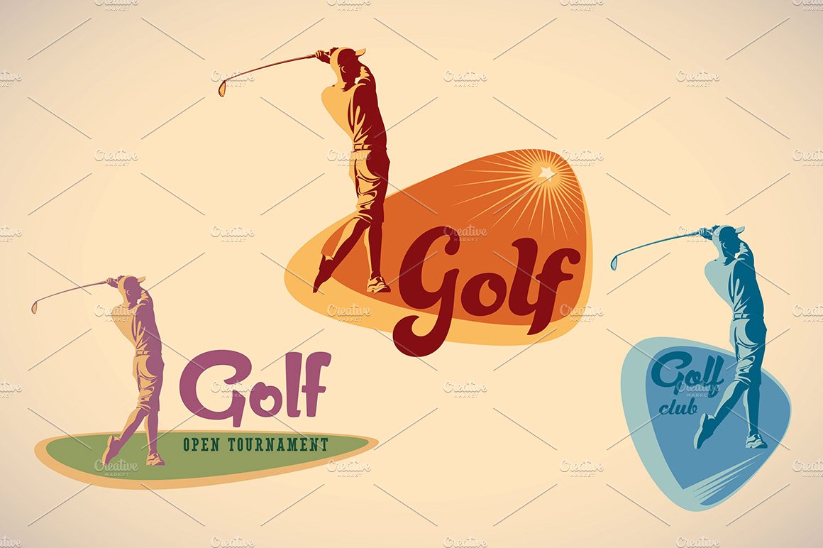 Set of golf tournamet labels cover image.