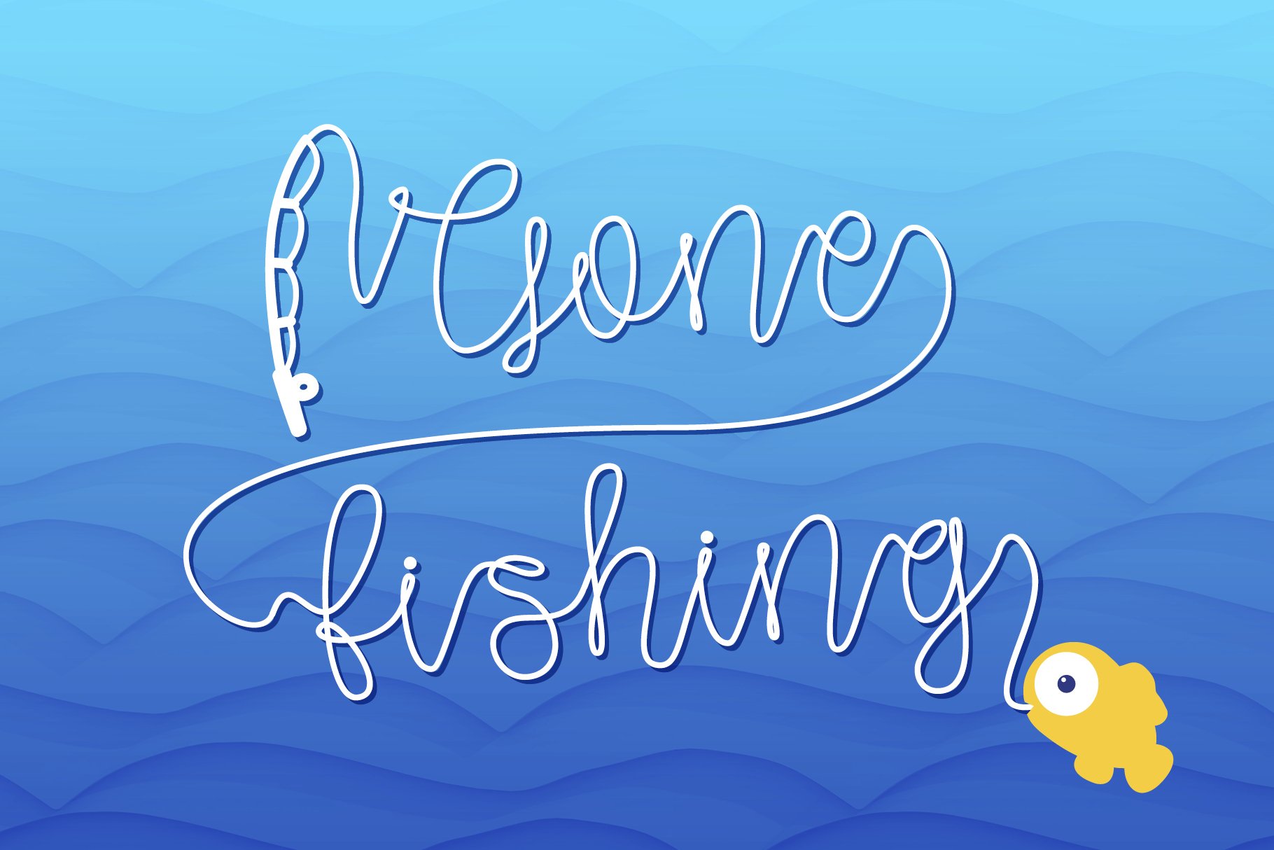 Gone Fishing - a fishing font!!! cover image.