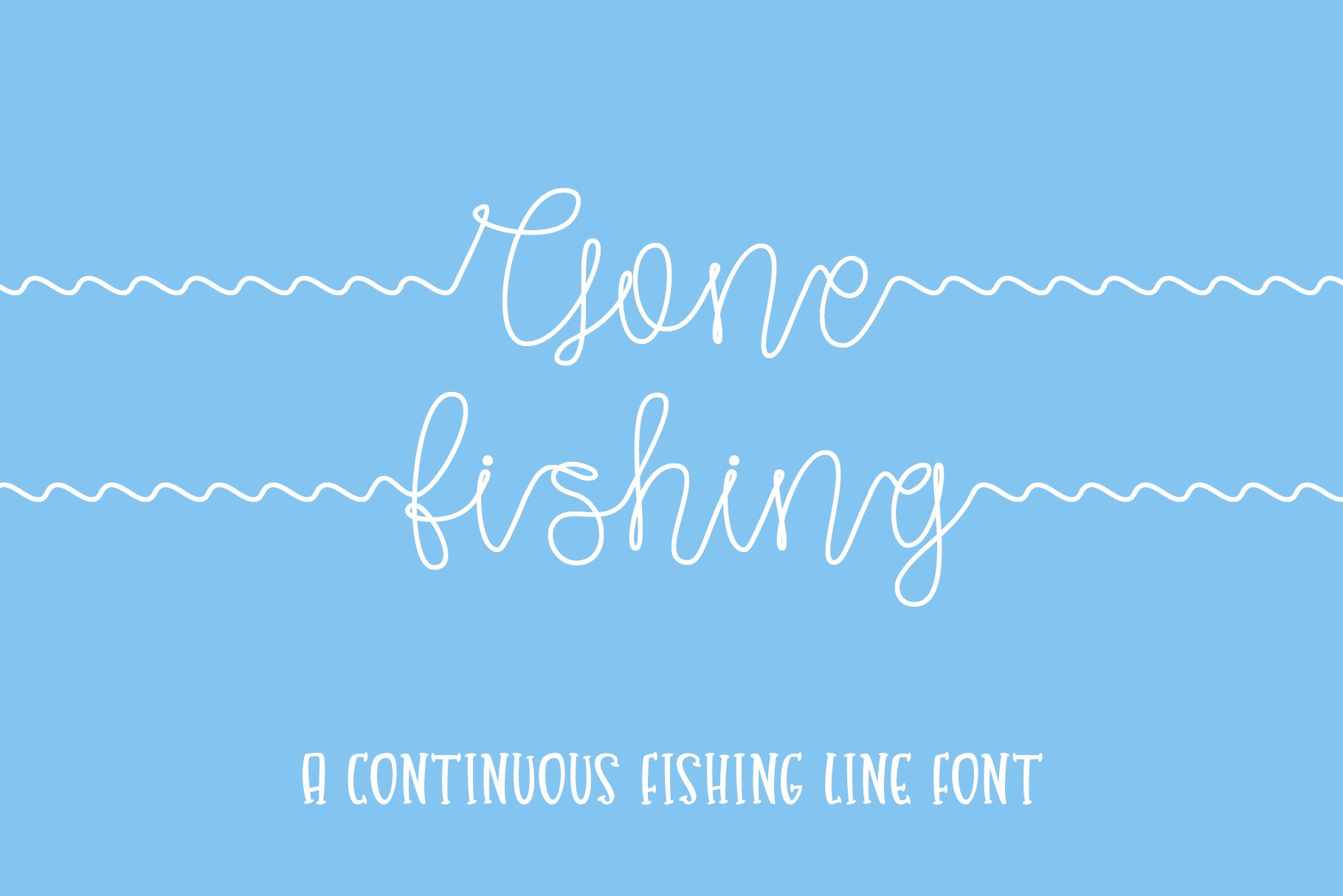 Gone Fishing - a fishing font!!! preview image.