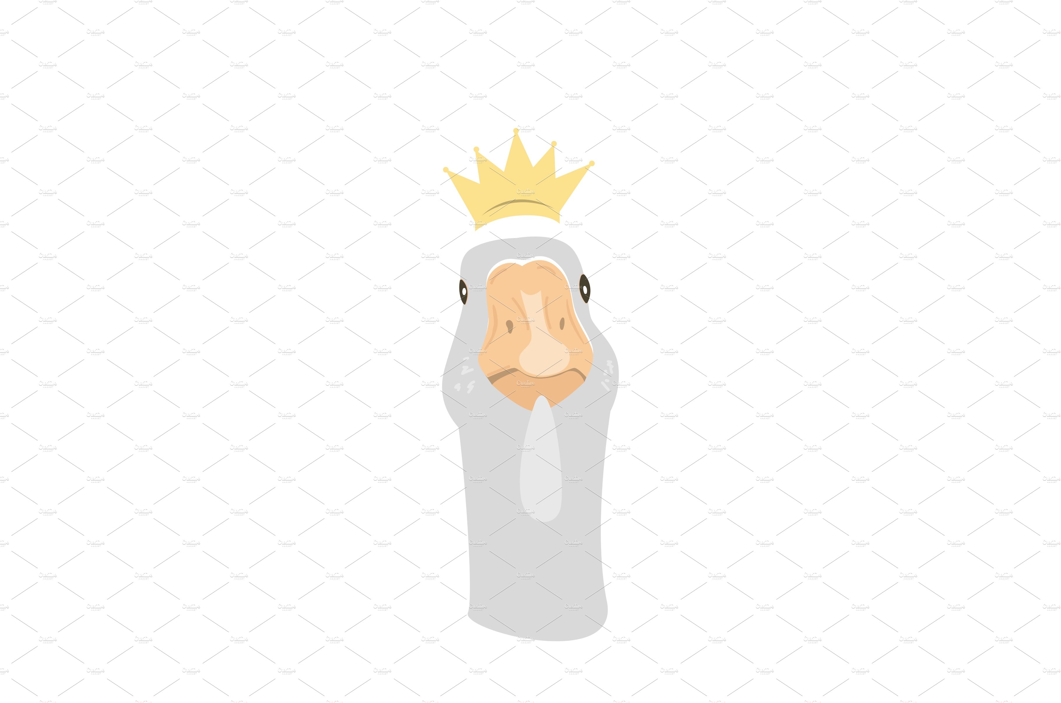 King goose in crown isolated cover image.