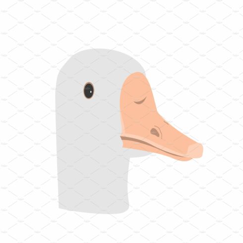 Goose head cartoon vector cover image.