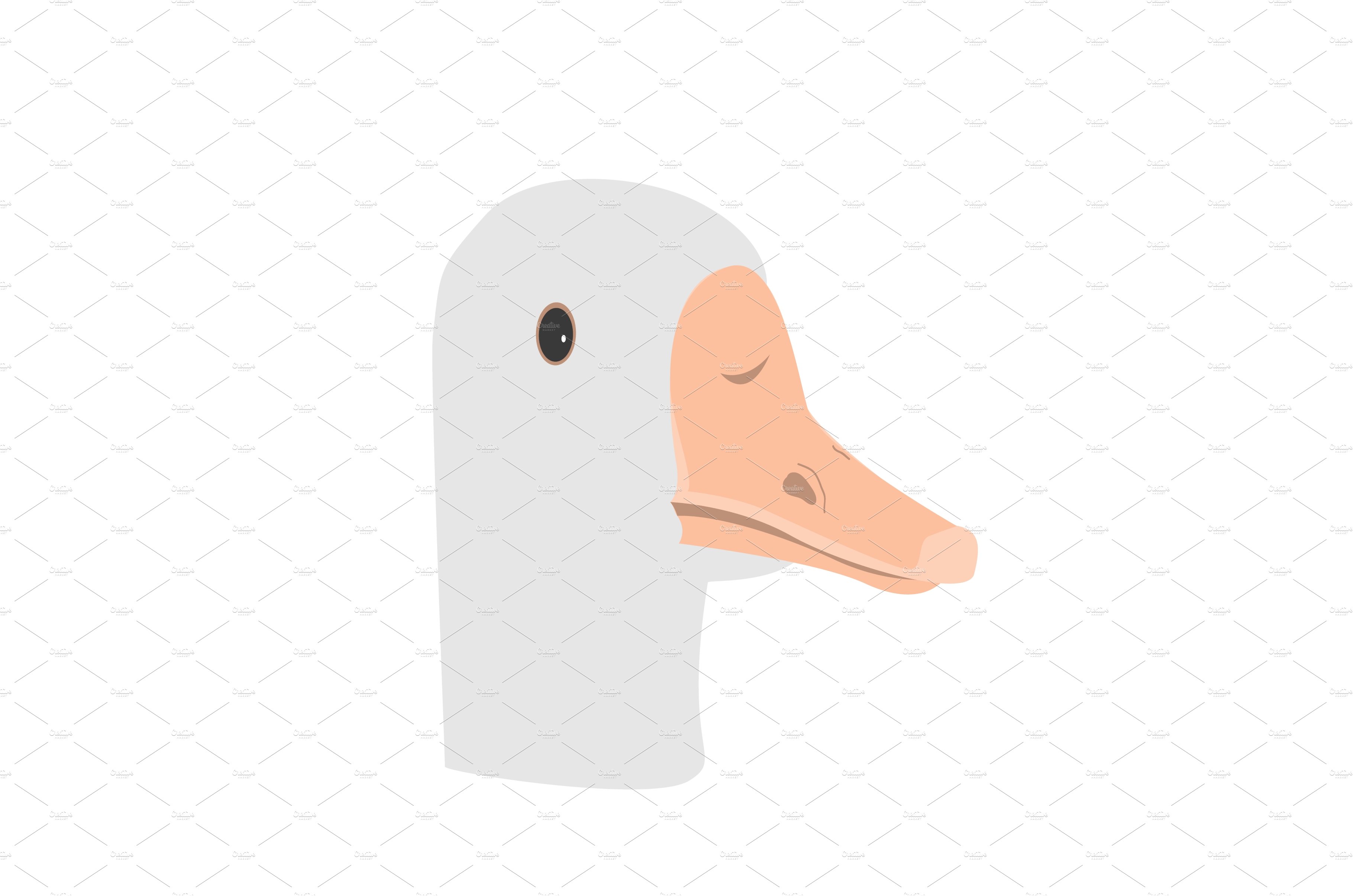 Goose head cartoon vector cover image.