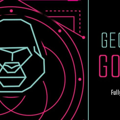 Geometric Gorilla Vector Poster cover image.