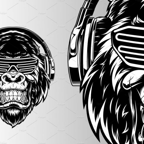 gorilla in headphones cover image.