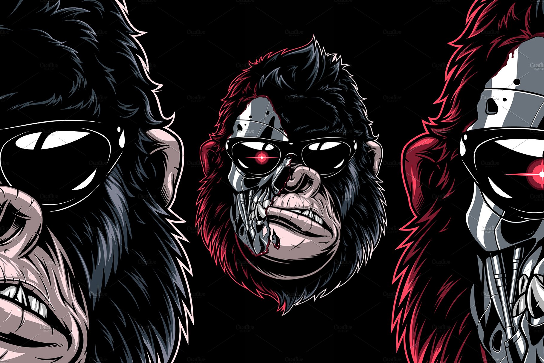 Gorilla cyborg cover image.
