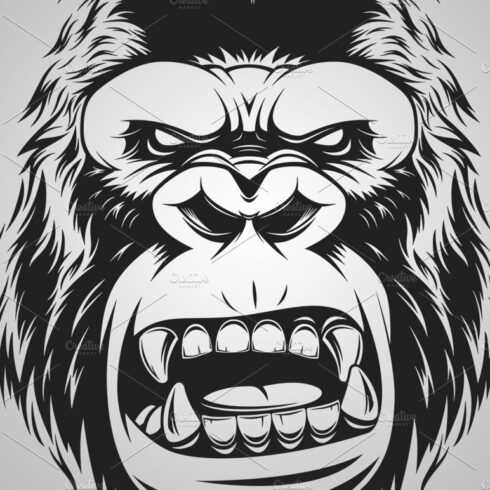 fierce gorilla head cover image.