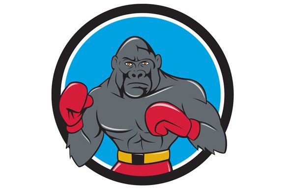 Gorilla Boxer Boxing Stance Circle cover image.