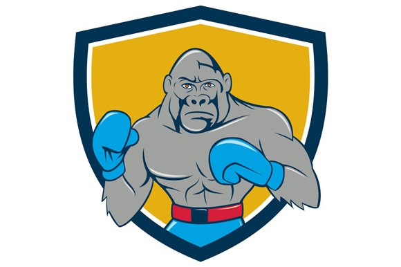 Gorilla Boxer Boxing Stance Crest cover image.