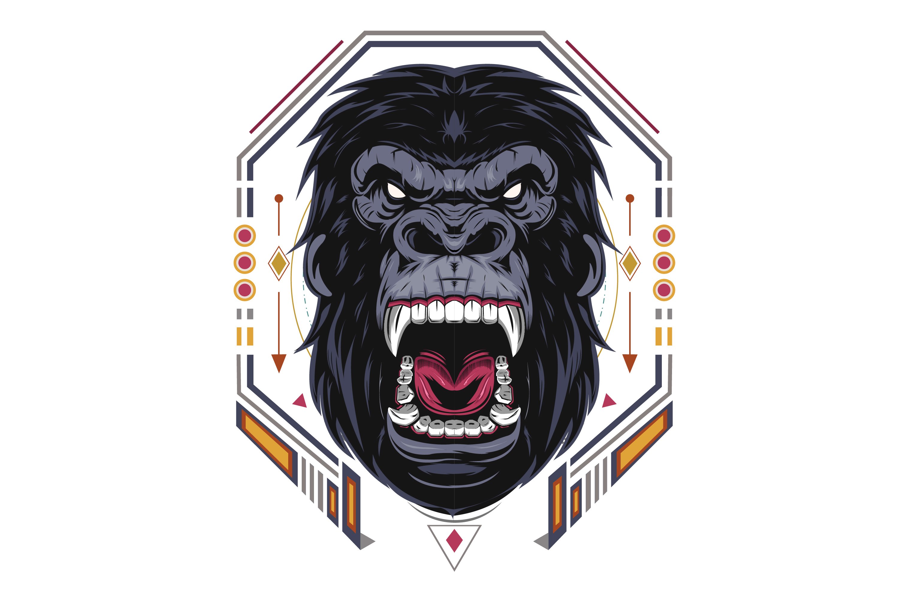 Mad gorilla emblem preview image.