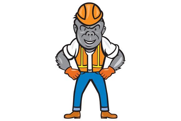 Angry Gorilla Construction Worker Ca cover image.