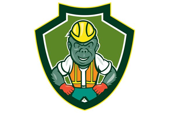 Angry Gorilla Construction Worker Sh cover image.