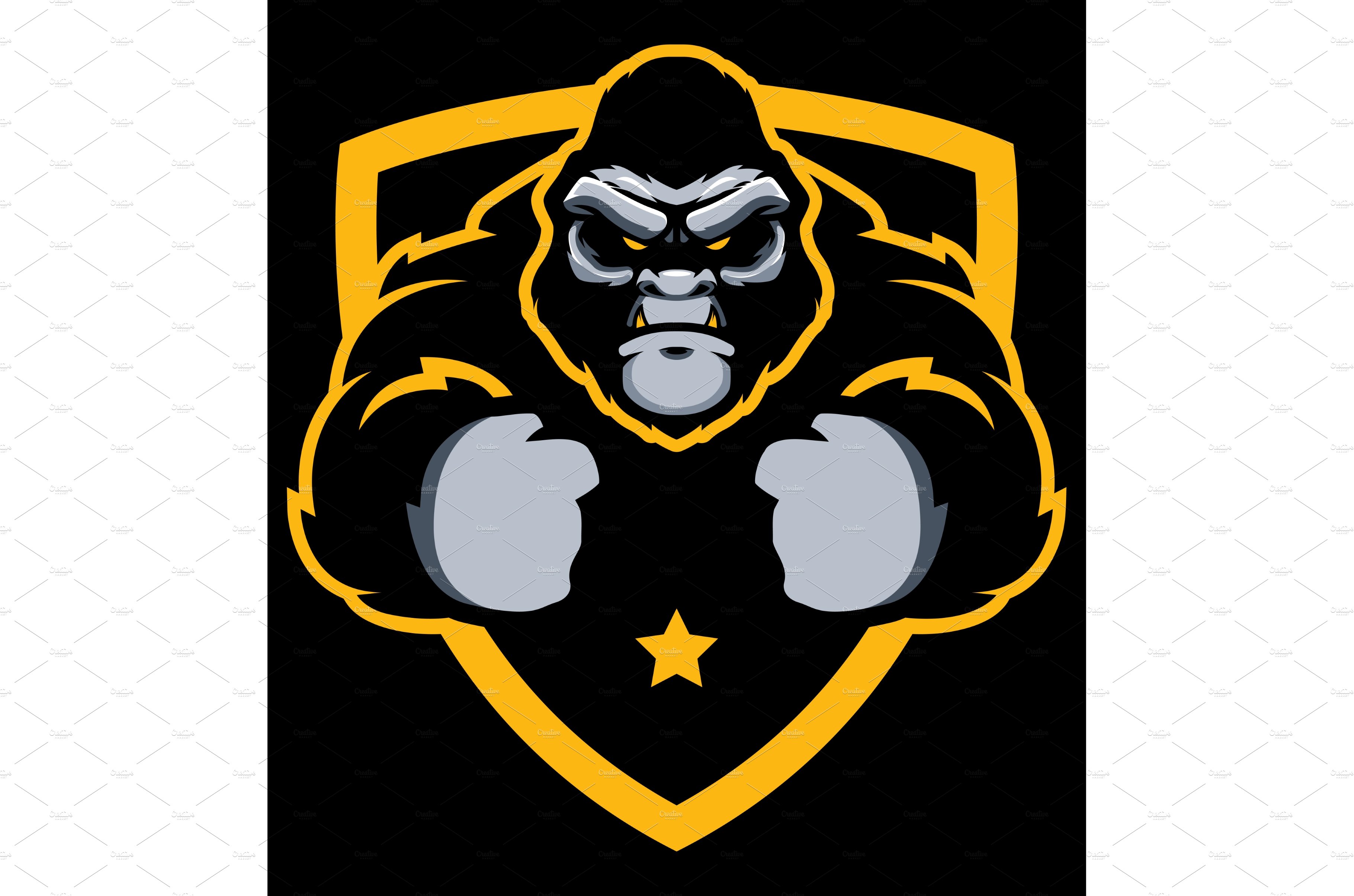 Gorilla Gym Mascot Logo