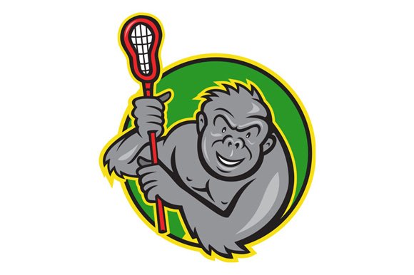 Gorilla Ape With Lacrosse Stick Circ cover image.