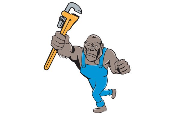 Angry Gorilla Plumber Monkey Wrench cover image.