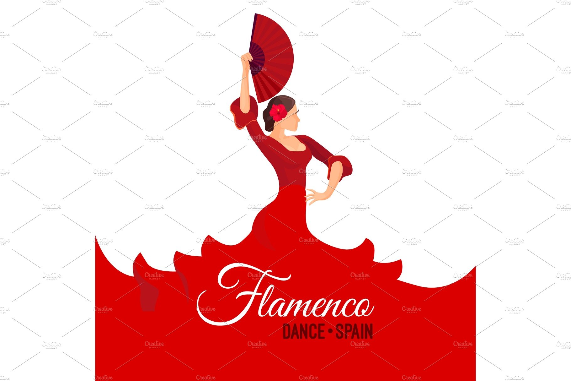 Flamenco dance Spain poster with cover image.