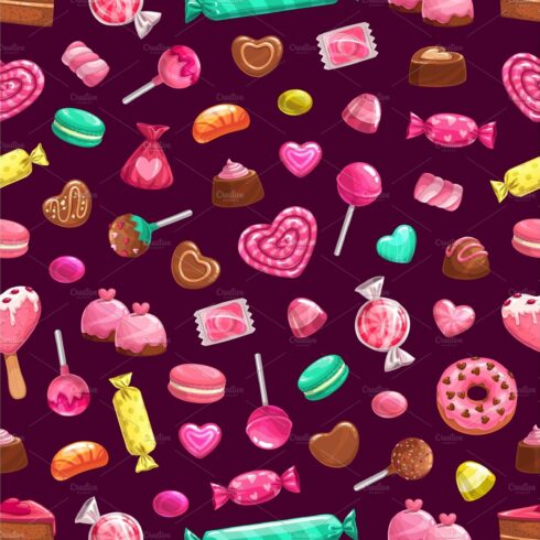 Valentine candy seamless pattern cover image.