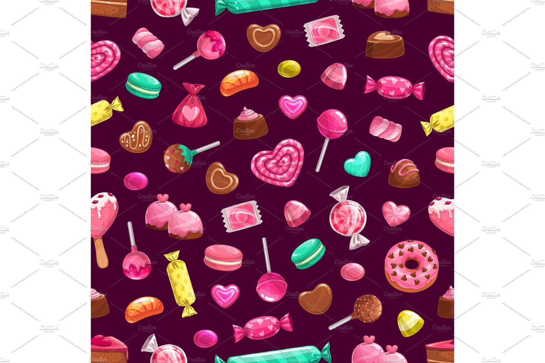 Valentine candy seamless pattern cover image.