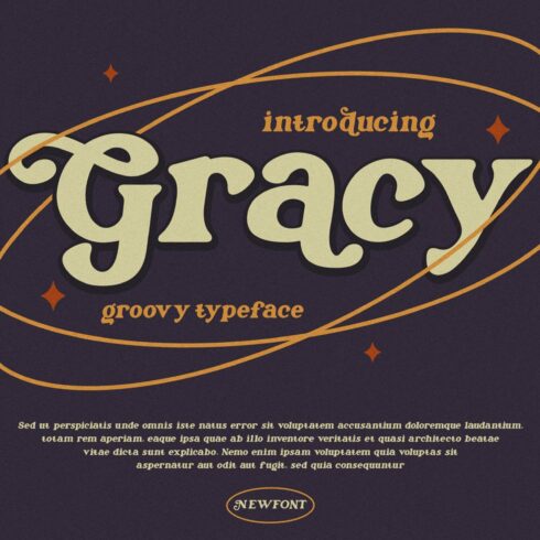 Gracy - Groovy Typeface cover image.