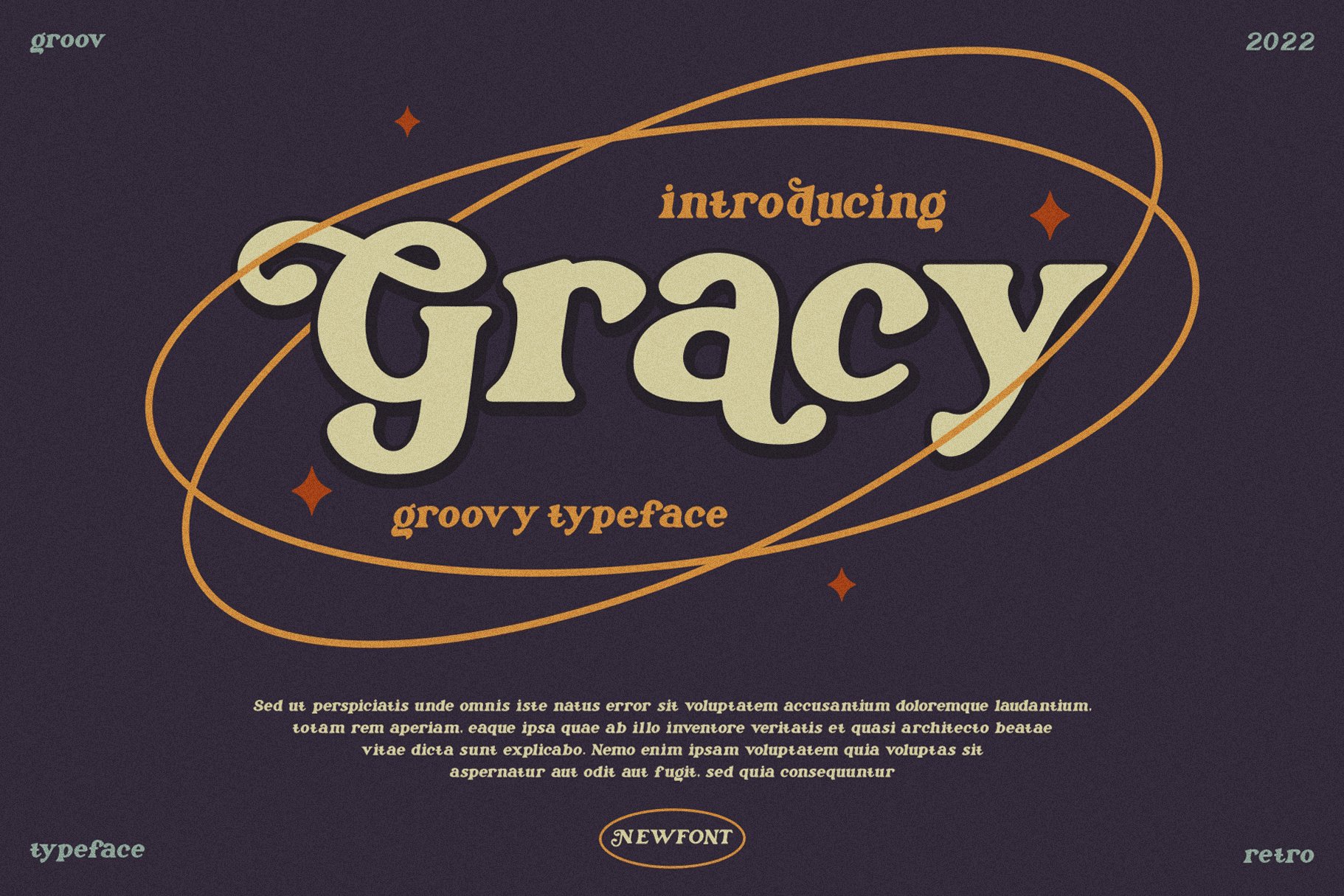 Gracy - Groovy Typeface cover image.