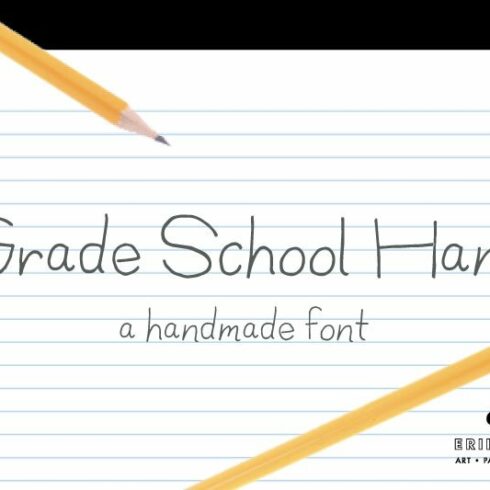 Grade School Hand OpenType Font cover image.