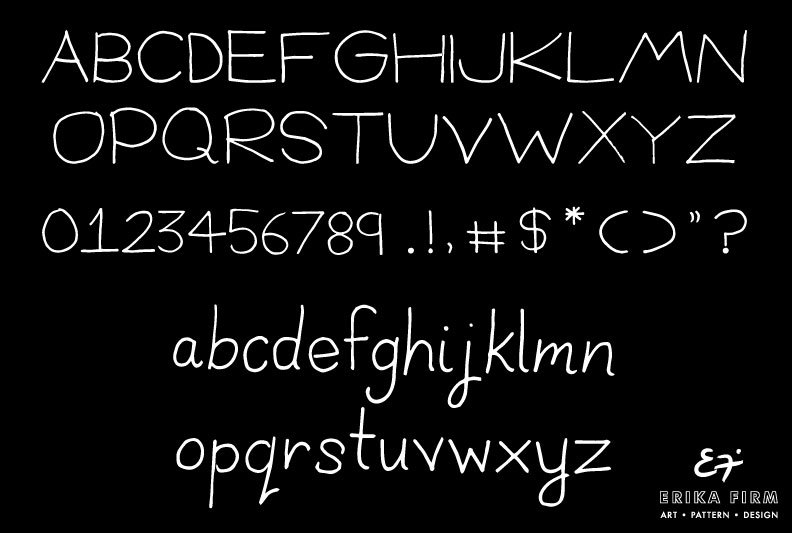Grade School Hand OpenType Font preview image.
