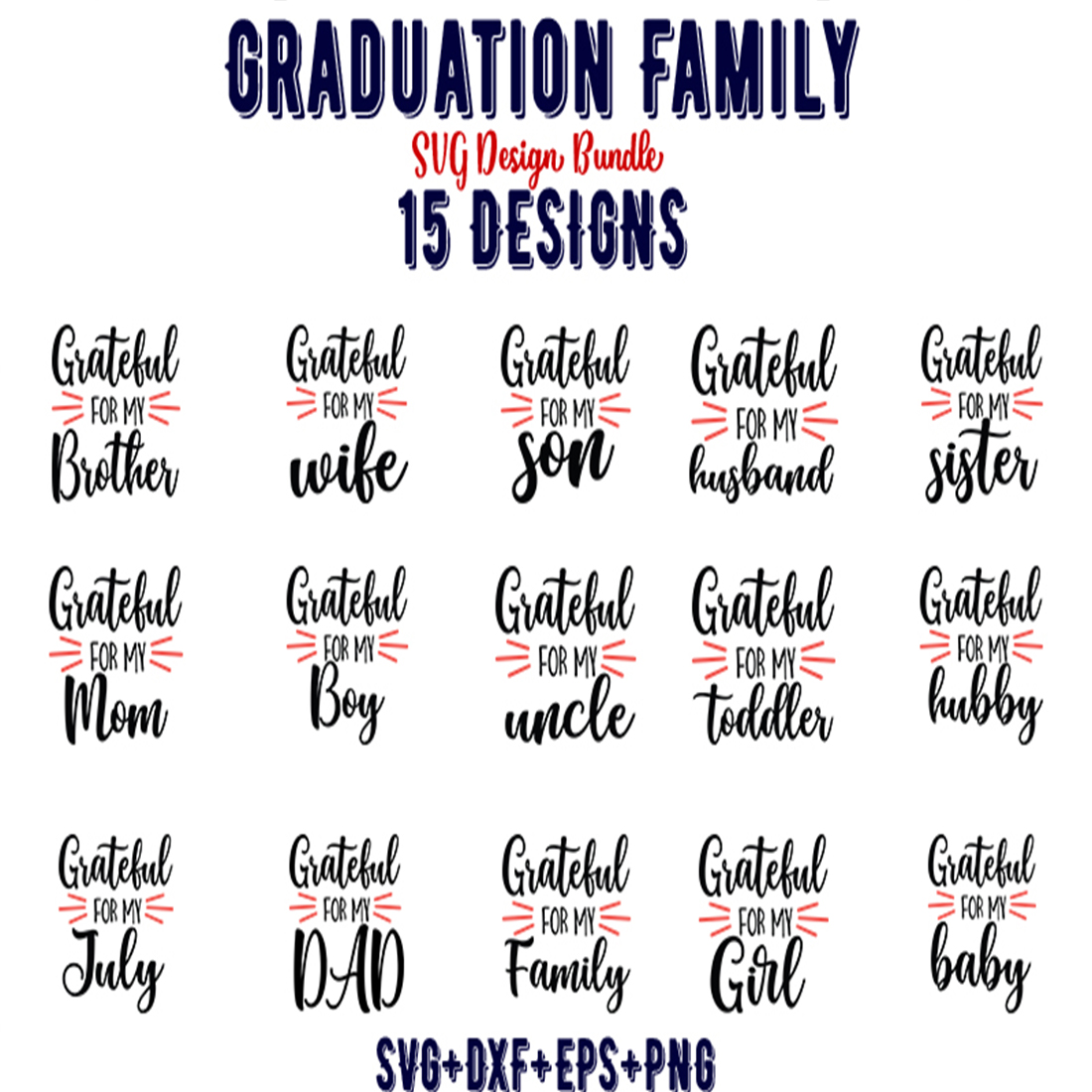 Graduation Family Bundle cover image.