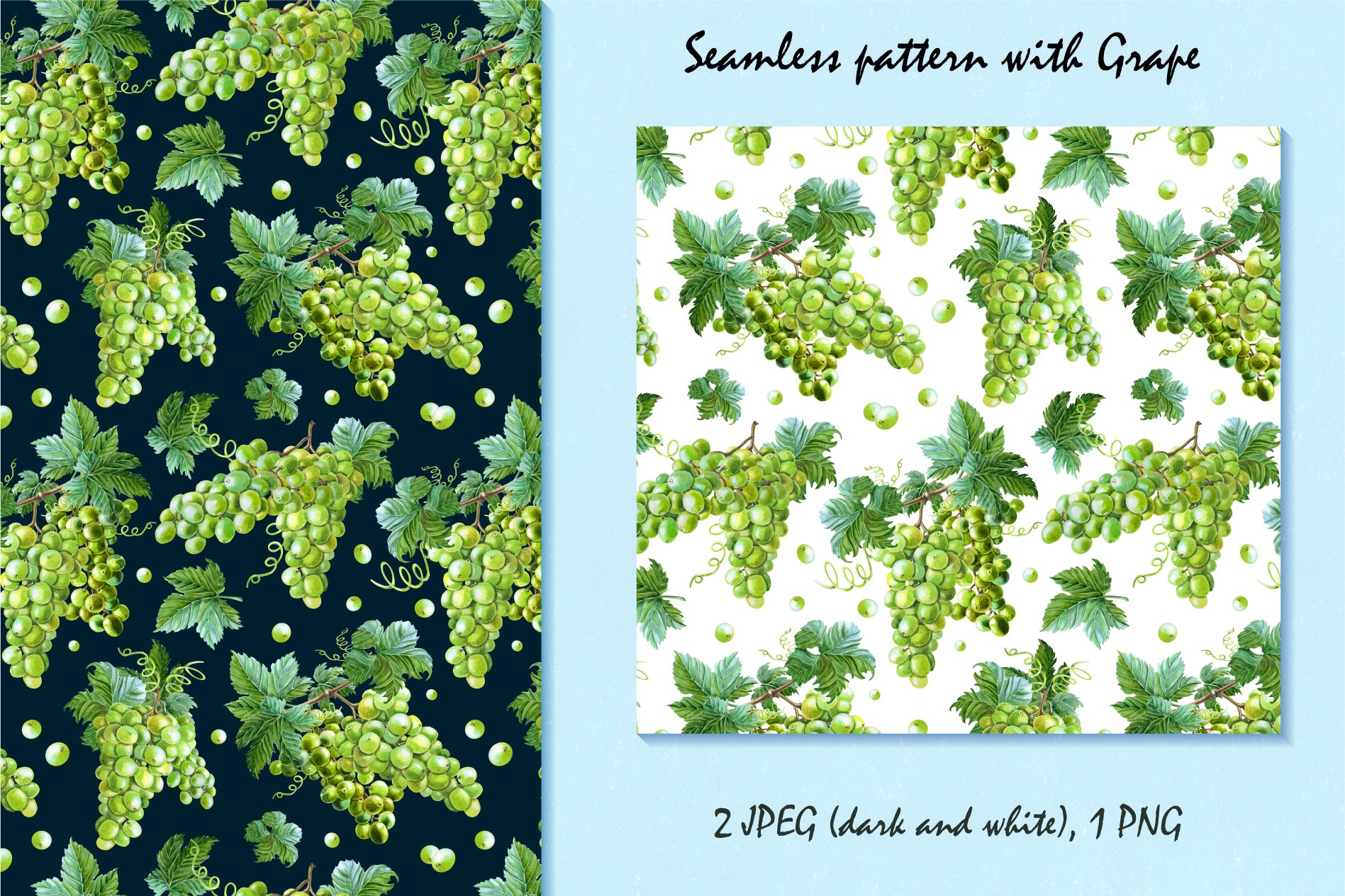 Seamless pattern with grape. cover image.