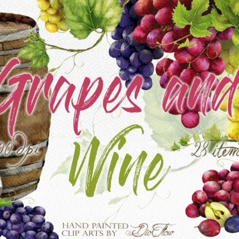 Grapes And Wine Illustration cover image.