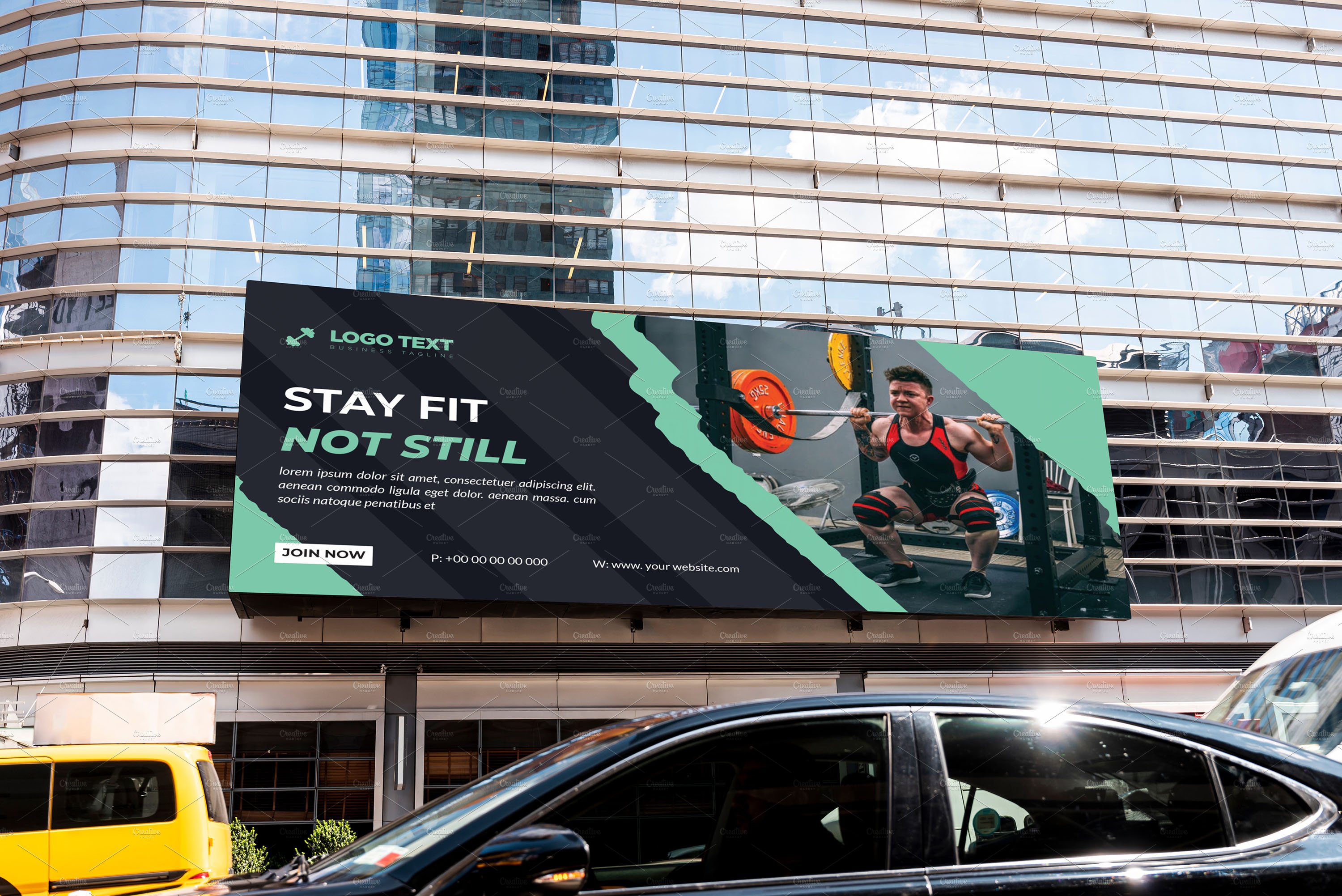 Fitness Gym Billboard preview image.