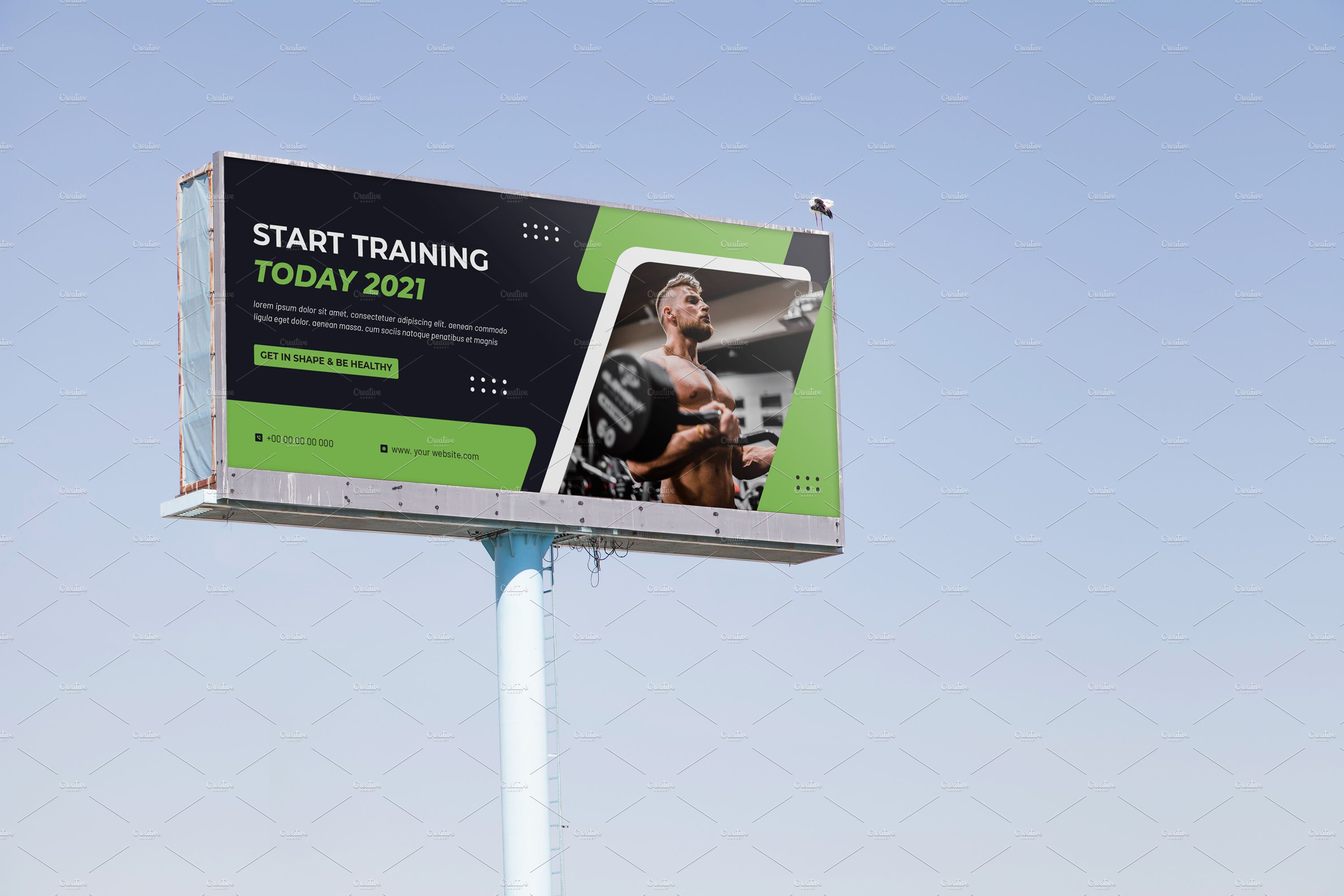 Fitness & Gym Billboard preview image.