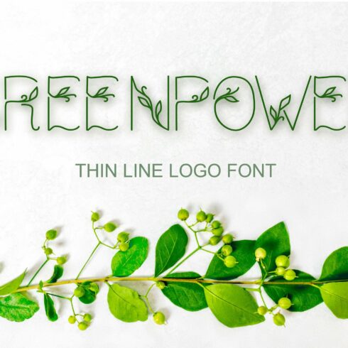 Greenpower-Thin Line Floral  Font cover image.
