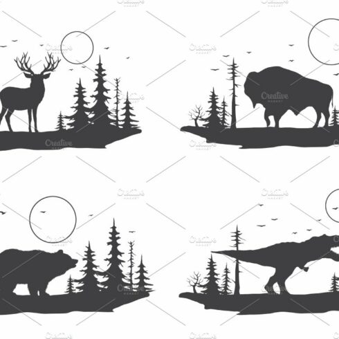 Animals in forest cover image.