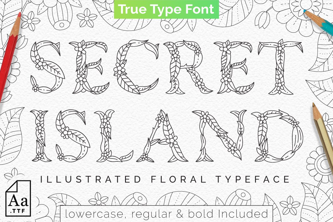 Floral Secret Island TTF cover image.