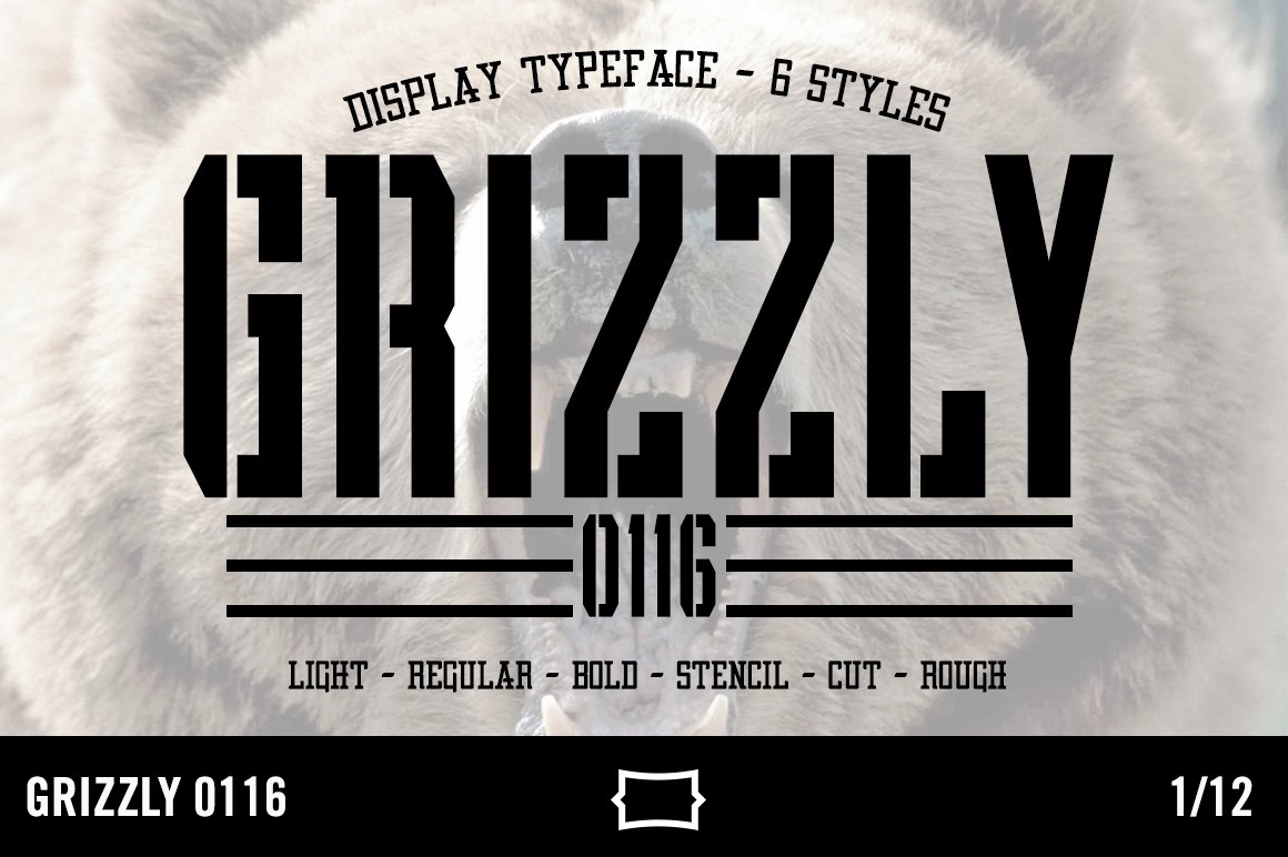 Grizzly 0116 Display Typeface cover image.
