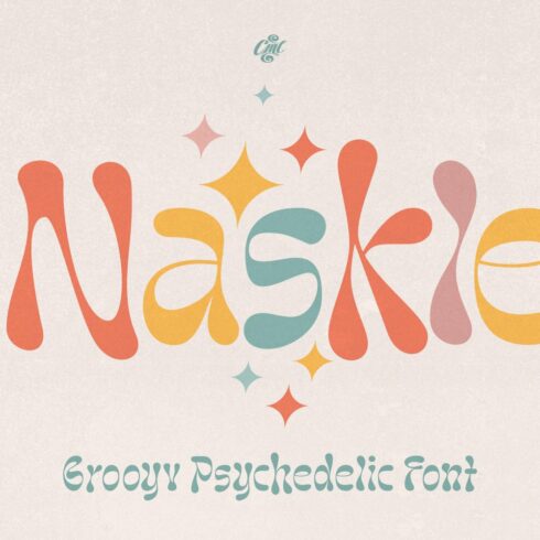 Naskle - Groovy Psychedelic Font cover image.