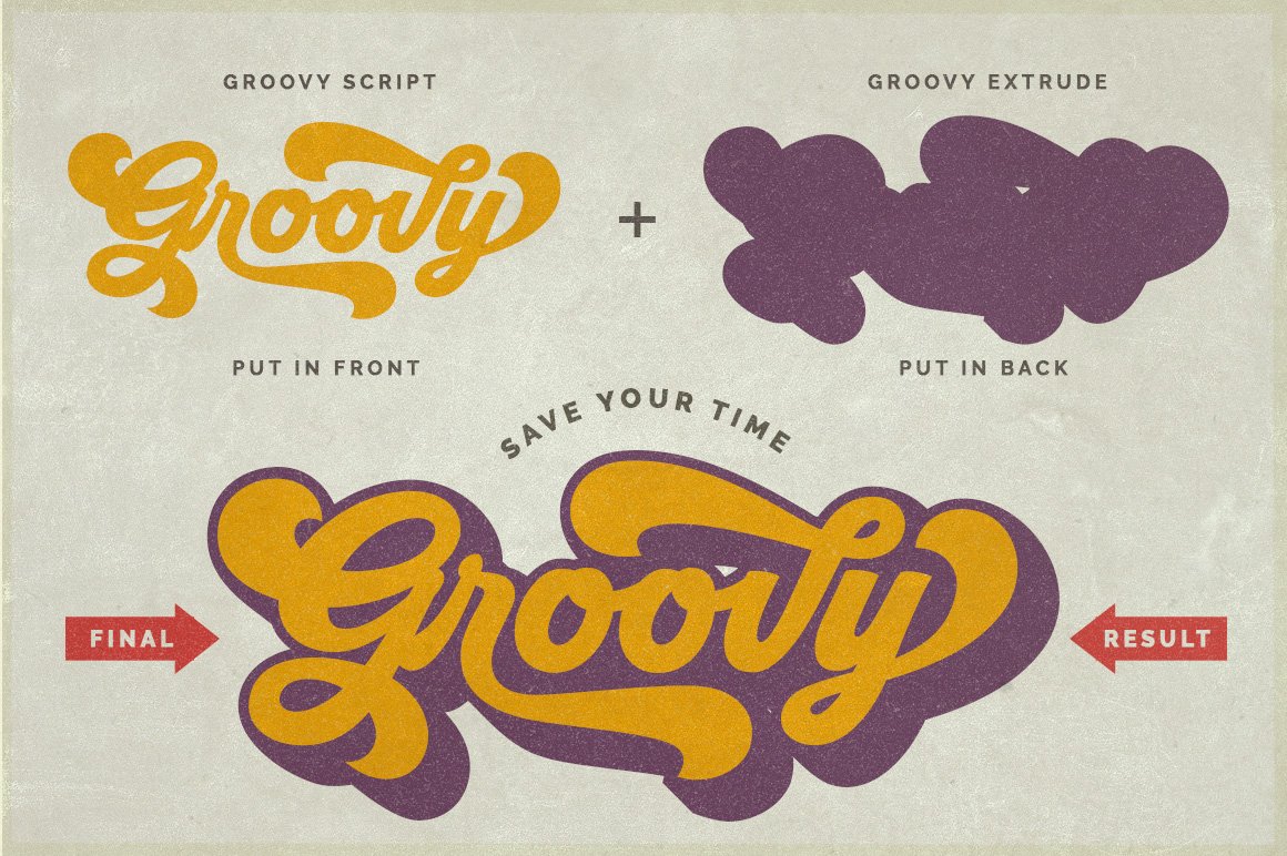 Groovy - Retro Font preview image.