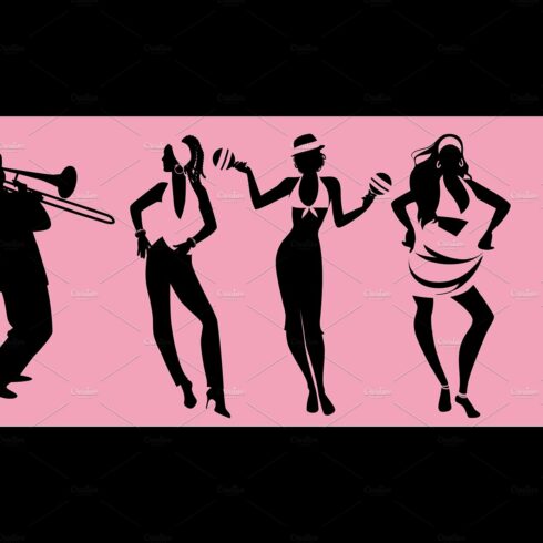 Salsa dancing group III cover image.