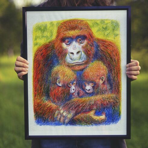 Gorilla mom with babies cover image.