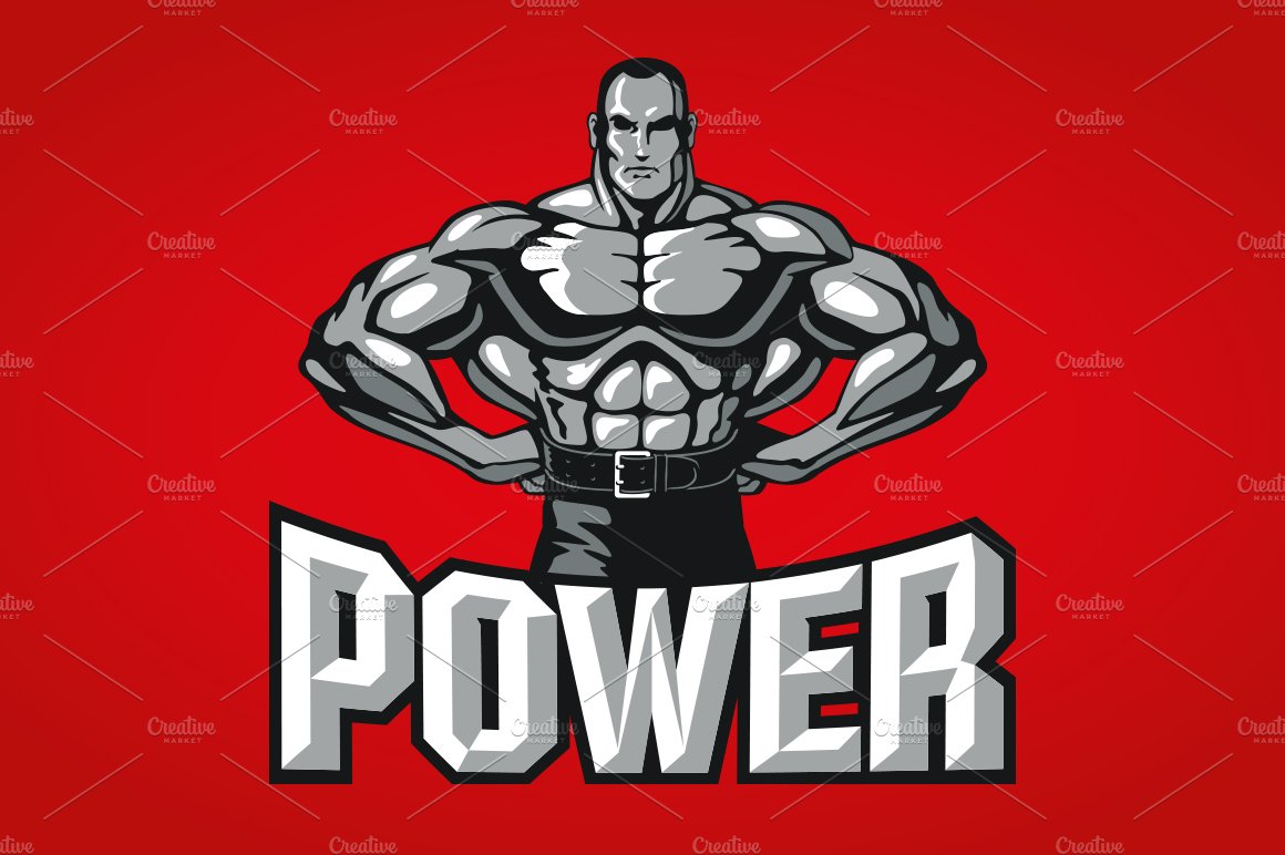 Bodybuilder muscle man posing cover image.