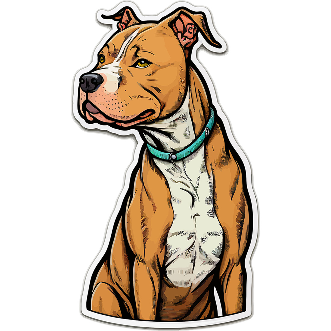 2 vectors of Sketch dog American Staffordshire terrier breed cover image.