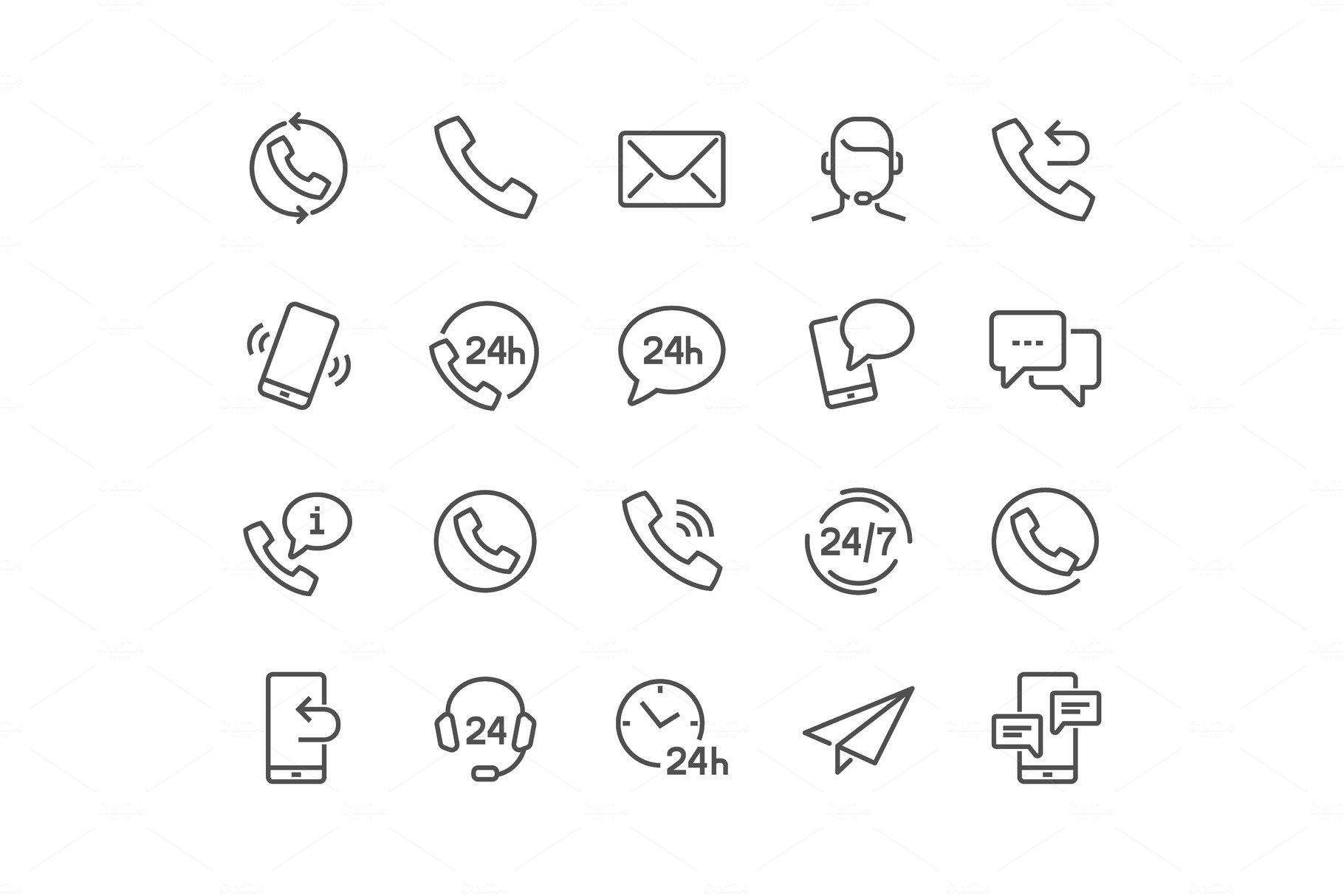 Line Contact Icons cover image.