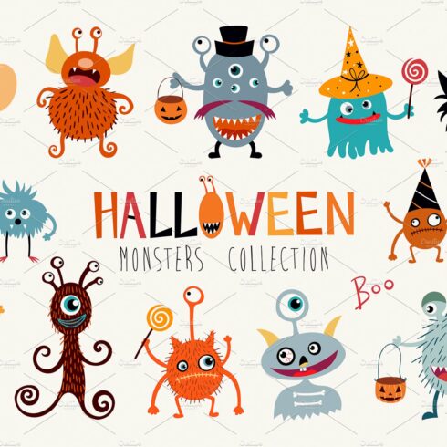Halloween monsters collection cover image.