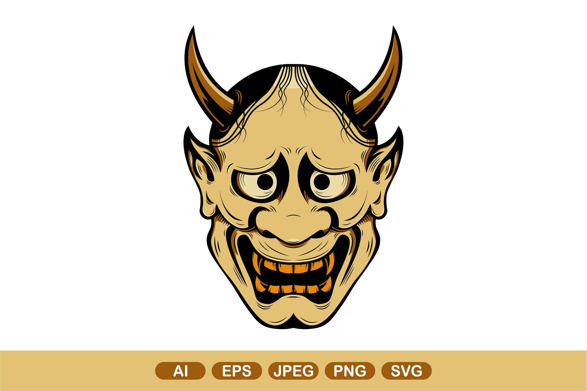 Oni japanese devil mask cover image.