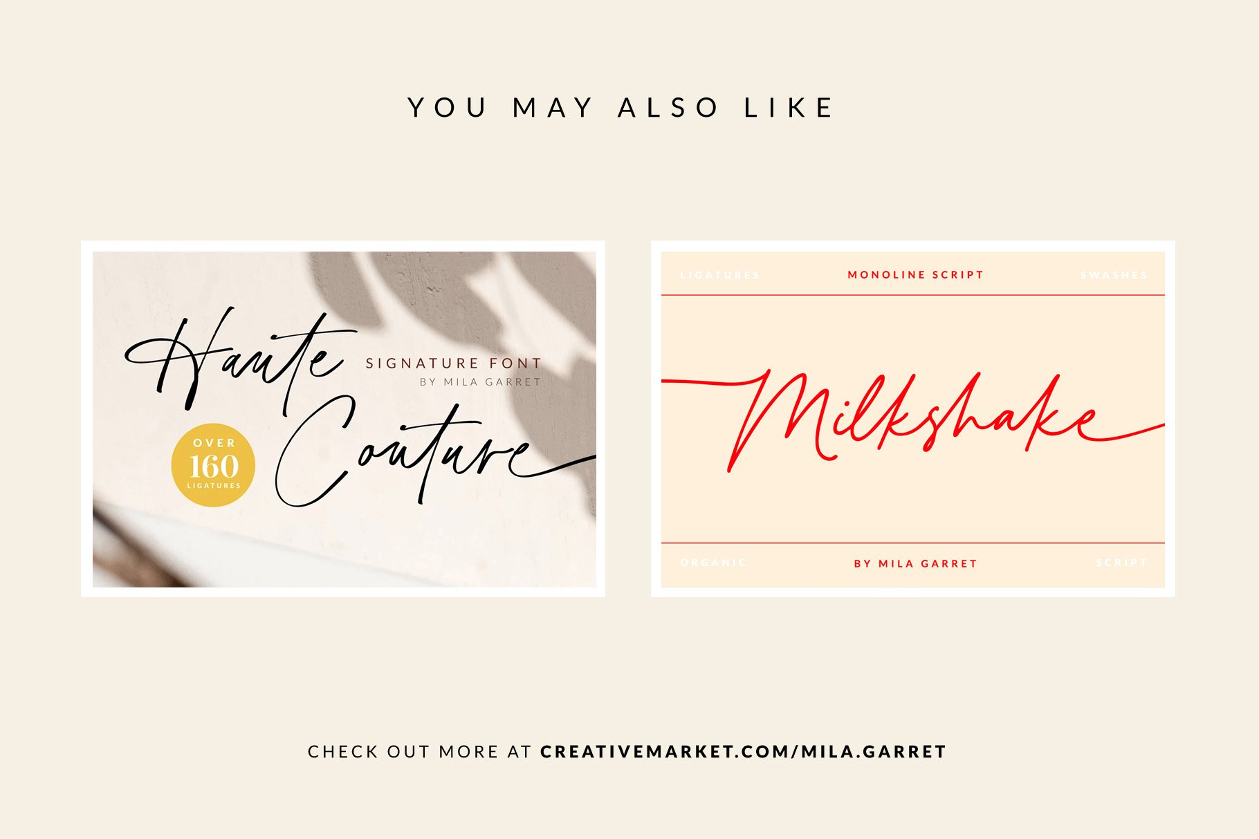handwriting signature logo fonts haute couture milkshake casual minimal fashion you may also like 786