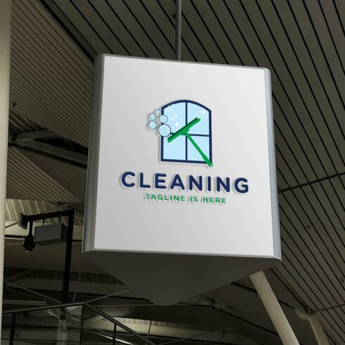 Cleaning services logo cover image.