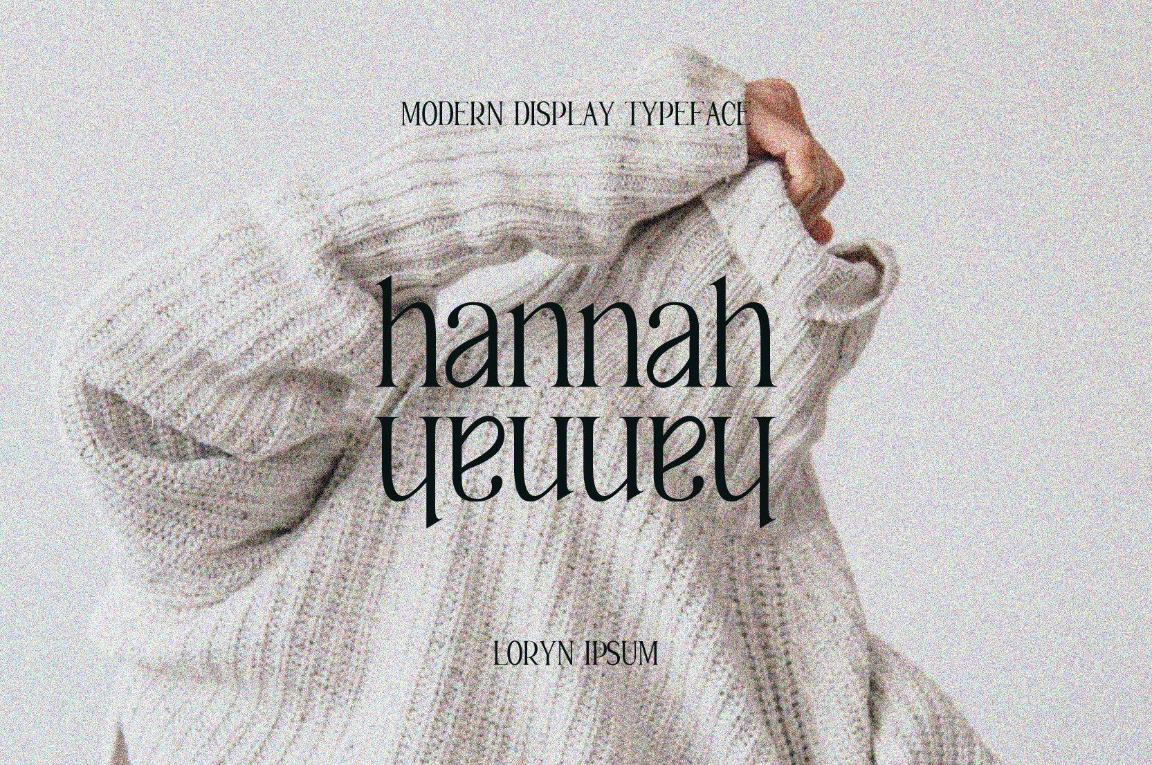 hannah | modern display serif font cover image.