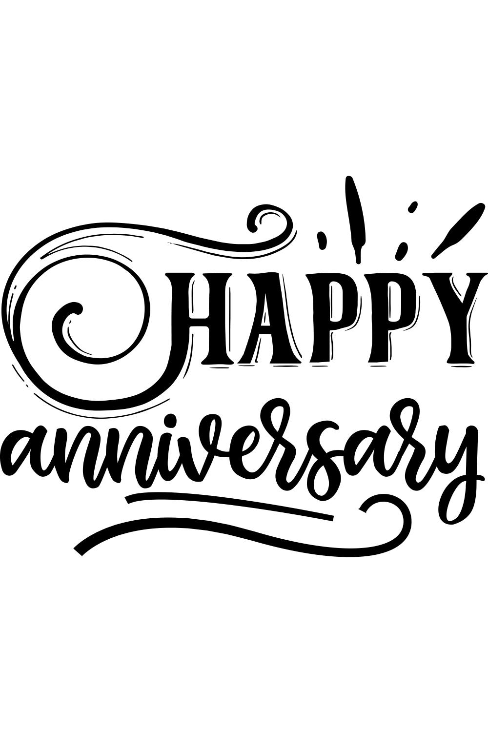 Happy Anniversary svg pinterest preview image.