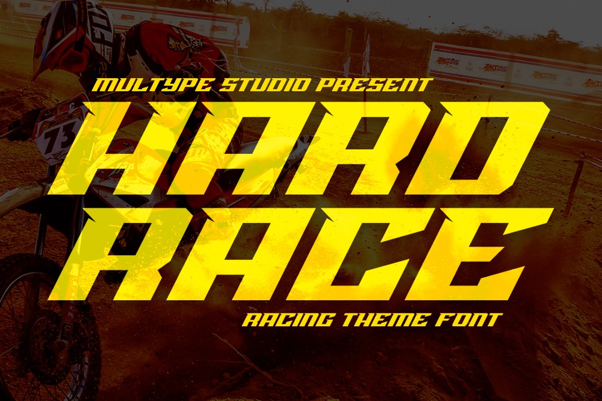 Hard Race Font cover image.