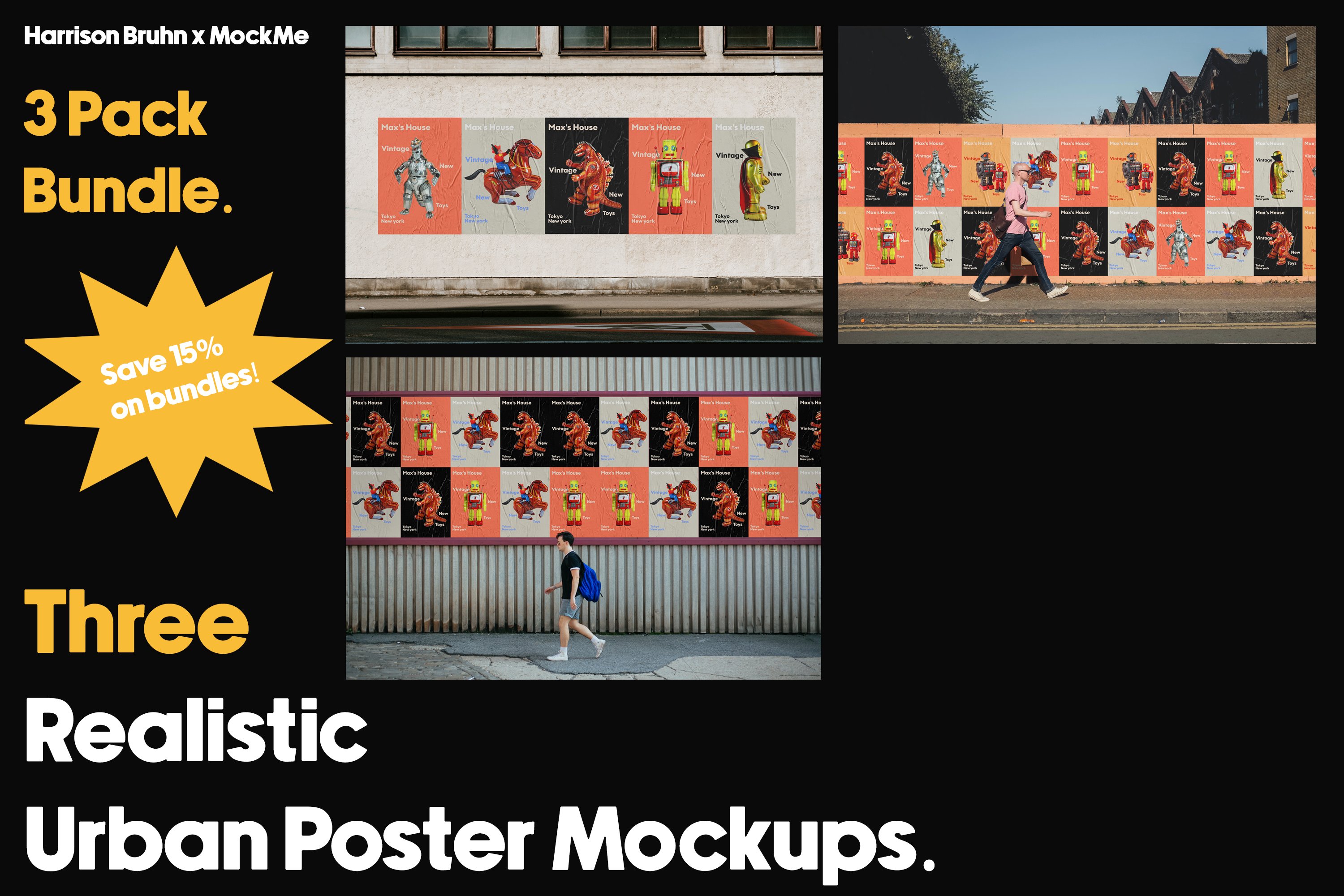 Urban Outdoor Poster Mockup Bundle 3 cover image.