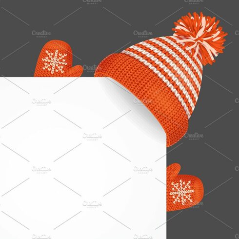Knitted Hat on a Corner White Sheet cover image.